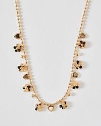 Oliver Bonas - Lucinda Tort Flower Charm Necklace - Lyst