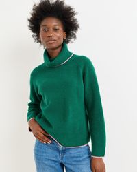 Oliver Bonas - & Pink Trim Roll Neck Knitted Jumper, Size 10 - Lyst