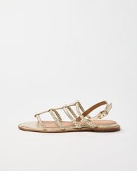 Oliver Bonas - Plaited Leather Gladiator Sandals, Size Uk 3 - Lyst