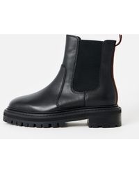 Oliver Bonas - Chunky Leather Chelsea Boots, Size 3 - Lyst
