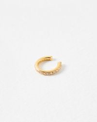 Oliver Bonas - Clear Gem Inlay Ear Cuff - Lyst