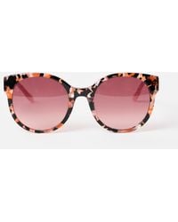 Oliver Bonas - Faux Tortoiseshell Preppy Acetate Sunglasses - Lyst