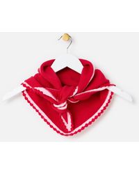 Oliver Bonas - & Pink Scalloped Edge Knitted Triangle Scarf - Lyst