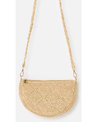 Oliver Bonas - Betty Cream Weave Crossbody Sling Bag - Lyst