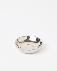 Oliver Bonas - Happy Face Ceramic Chrome Ring Dish - Lyst