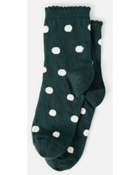 Oliver Bonas - Dark & White Polka Dot Ankle Socks - Lyst