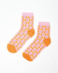 Oliver Bonas - & Pink Geometric Ankle Socks - Lyst