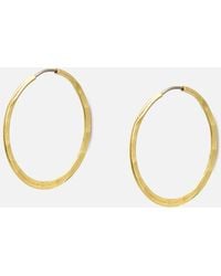 Oliver Bonas - Kara Hammered Tone Brass Small Hoop Earrings - Lyst