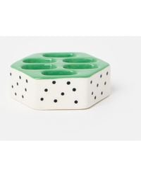 Oliver Bonas - Pois Green Polka Dot Ceramic Ring Holder - Lyst