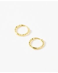 Oliver Bonas - Yara Ball Huggie Earrings - Lyst