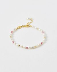 Oliver Bonas - Melody Pearl & Stone Beaded Bracelet - Lyst