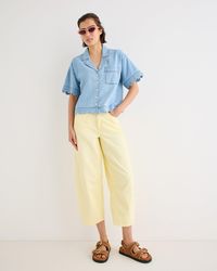 Oliver Bonas - Lemon Denim Barrel Leg Jeans, Size 10 - Lyst