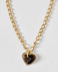 Oliver Bonas - Romilly Resin Heart Charm Pendant Necklace - Lyst