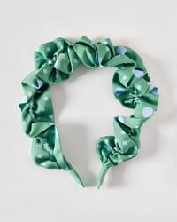 Oliver Bonas - Julia & Blue Polka Dot Ruched Headband - Lyst