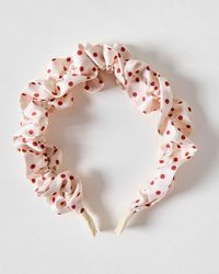 Oliver Bonas - Klara Polka Dot Ruched Headband - Lyst