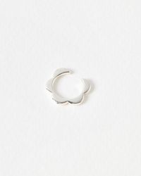 Oliver Bonas - Senna Scalloped Flower Ear Cuff - Lyst