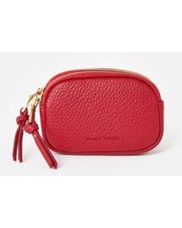 Oliver Bonas - Nina Cherry Red Double Zip Keyring Pouch - Lyst