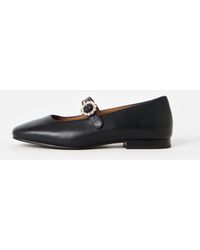 Oliver Bonas - Diamante Buckle Mary Jane Ballet Flats, Size 3 - Lyst