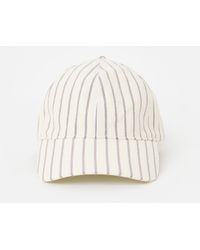 Oliver Bonas - Butter & Brown Striped Bow Cap Hat - Lyst