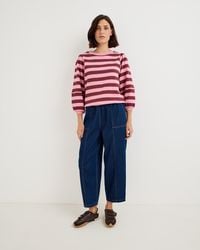 Oliver Bonas - Denim Tie Waist Barrel Leg Jeans, Size 10 - Lyst