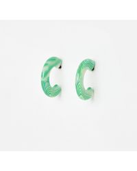 Oliver Bonas - Erica Shimmer Resin Mini Hoop Earrings - Lyst