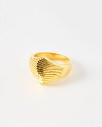 Oliver Bonas - Paula Sculptural Wave Statement Ring, Size 50 - Lyst