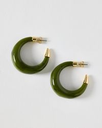 Oliver Bonas - Miley Resin Hoop Earrings - Lyst