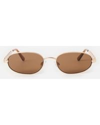 Oliver Bonas - Tone Metal Oval Sunglasses - Lyst