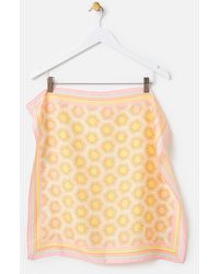 Oliver Bonas - & Pink Sunburst Print Square Scarf - Lyst