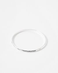 Oliver Bonas - Anita Engraved Textured Bangle - Lyst