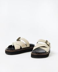 Oliver Bonas - Asra Megan Croc Leather Crossover Sandals - Lyst