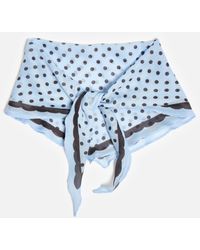 Oliver Bonas - & Brown Polka Dot Diamond Scarf - Lyst