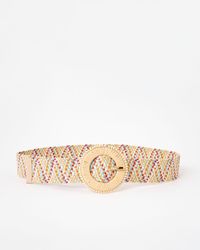 Oliver Bonas - Natural & Rainbow Woven Jeans Belt, Size Small - Lyst