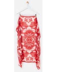 Oliver Bonas - & Cream Floral Pinstripe Large Square Scarf - Lyst
