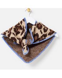 Oliver Bonas - Leopard Print Knitted Triangle Scarf - Lyst
