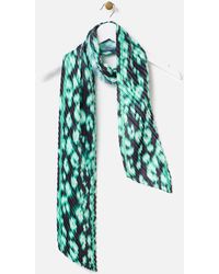 Oliver Bonas - Animal Print Pleated Skinny Scarf - Lyst