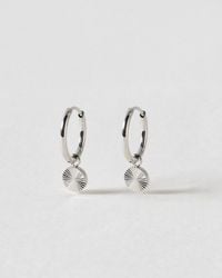 Oliver Bonas - Maya Tone Waterproof Mini Disc Drop Earrings - Lyst