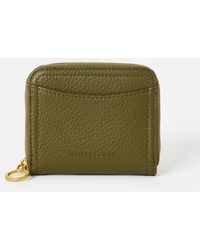 Oliver Bonas - Lola Khaki Zip Around Purse - Lyst