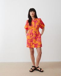 Oliver Bonas - Shadow Floral Mini Shirt Dress - Lyst