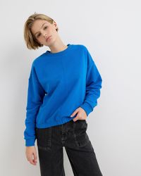 Oliver Bonas - Cobalt Elasticated Hem Sweatshirt, Size 10 - Lyst