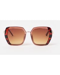 Oliver Bonas - & Faux Tortoiseshell Hexagon Sunglasses - Lyst