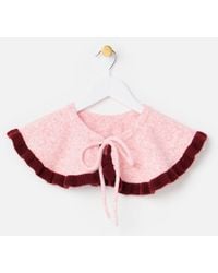 Oliver Bonas - & Burgundy Frill Knitted Collar - Lyst