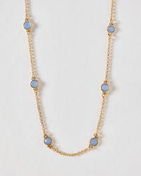 Oliver Bonas - Maddie Stone Gold Tone Chain Necklace - Lyst