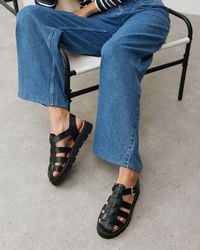 Oliver Bonas - Fisherman Strappy Leather Sandals, Size Uk 3 - Lyst