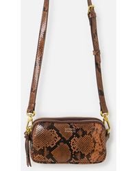 Oliver Bonas - Naha Snake Print Crossbody Bag - Lyst