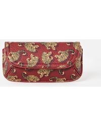 Oliver Bonas - Burgundy Snow Leopard Glasses Case - Lyst
