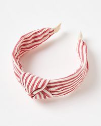 Oliver Bonas - Ethel Stripe Knot Headband - Lyst