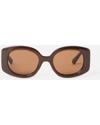 Oliver Bonas - Angled Oval Sunglasses - Lyst