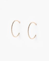 Oliver Bonas - Nia Gold Nugget Beaded Hoop Earrings Large - Lyst