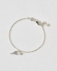 Oliver Bonas - Aryna Tennis Racket Charm & Pearl Chain Bracelet - Lyst